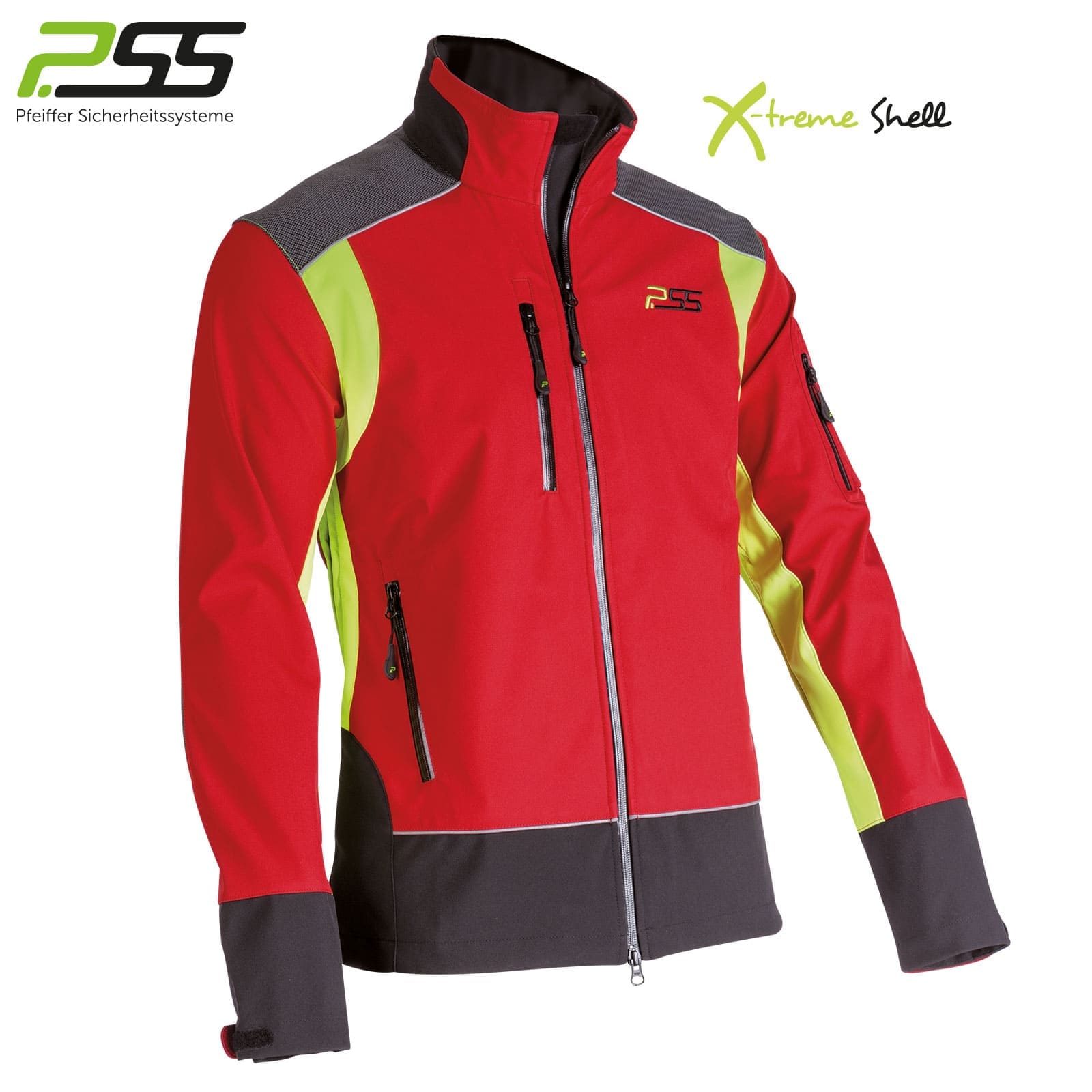 X-treme Shell Softshell Jacke rot/gelb Größe: 3XL