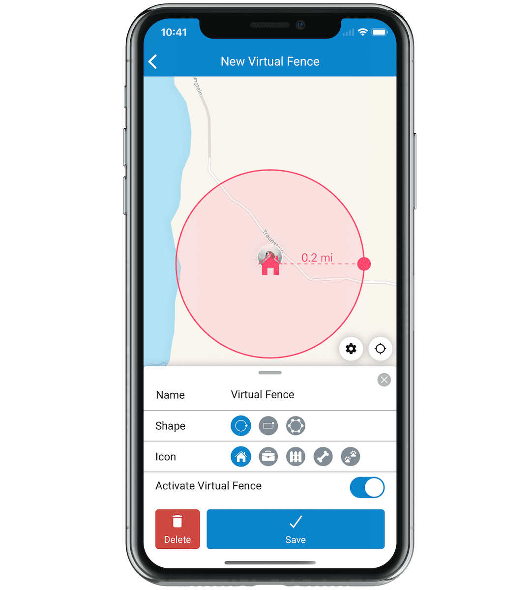 GPS Tracker für Hunde blau