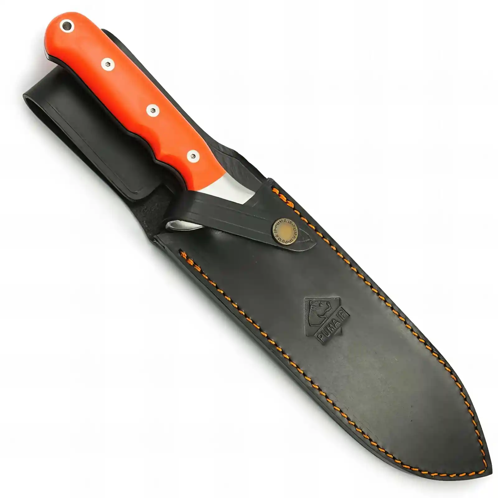 Puma IP Rüdemann Micarta orange Lederscheide