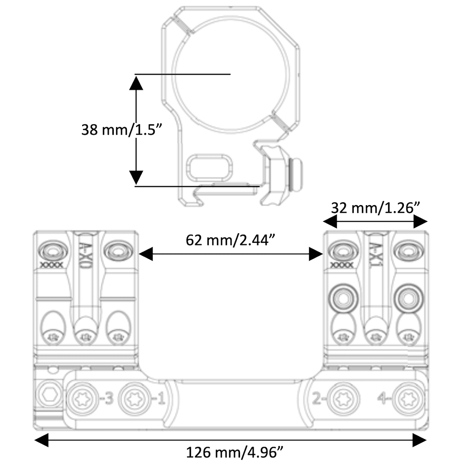 SP-3002 Fest-/ Blockmontage Ø30 mm  Höhe 38 mm