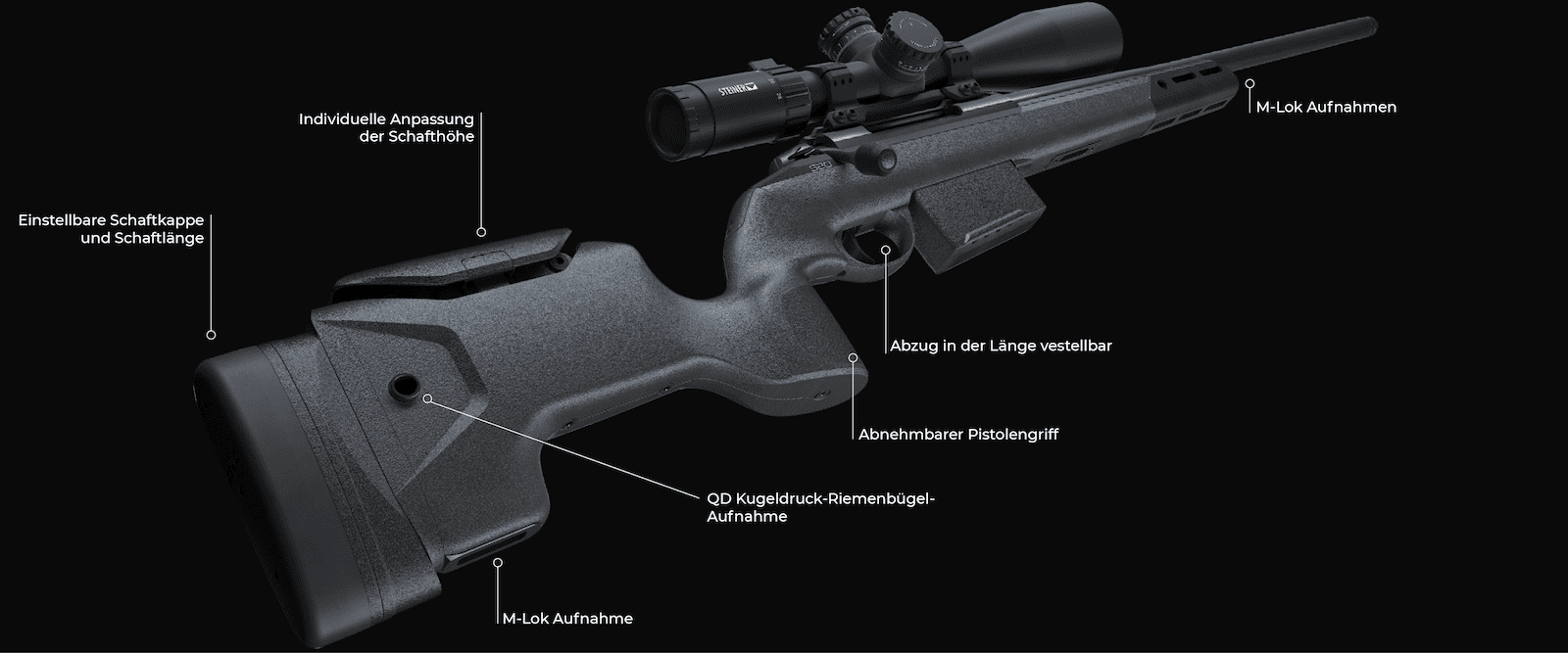 S20 Precision .243 Winchester LL 61 cm Semi-matt