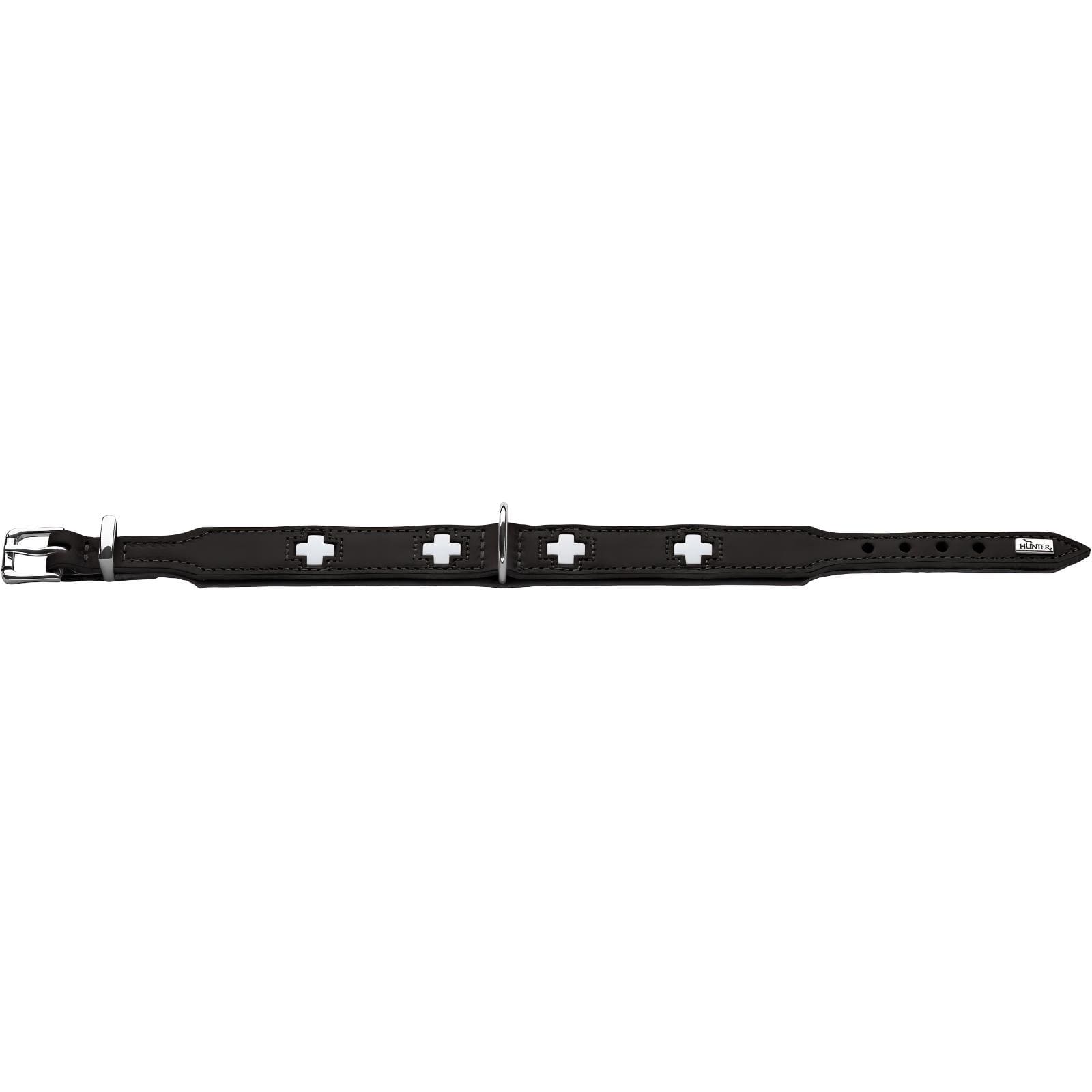Halsband Swiss Leder schwarz Größe 37