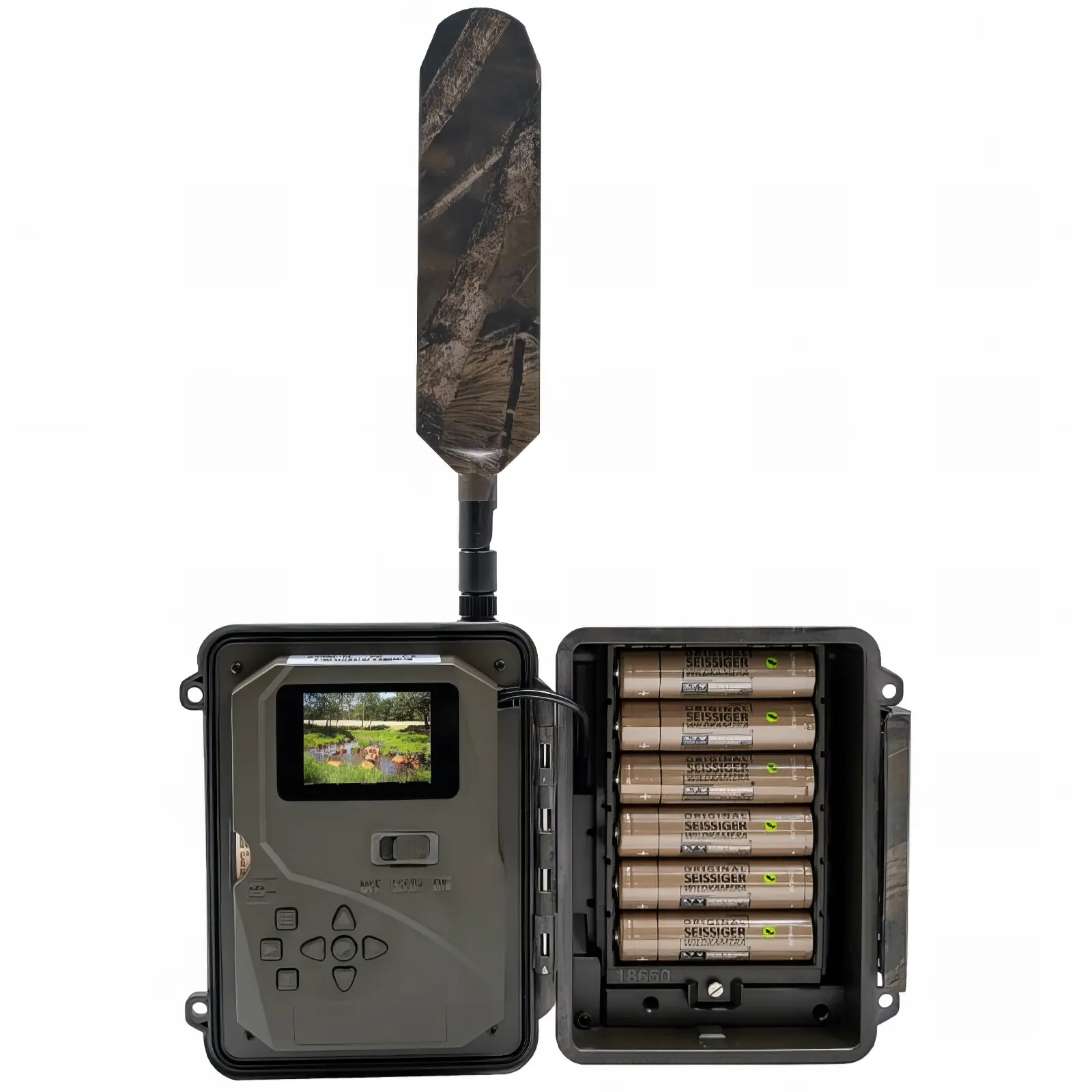 Seissiger Pro-Cam LTE Supersim Edition Bedientasten Batteriefach