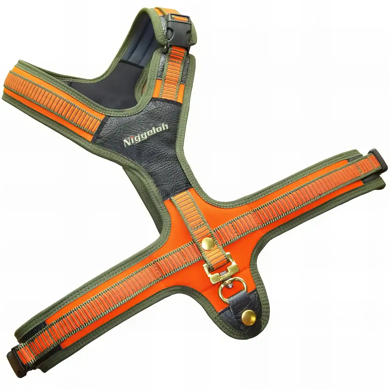 Niggeloh Follow 3 Hundegeschirr orange/olivgrün L